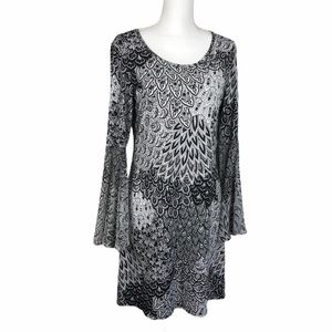 MSK Dress, Split Bell Sleeve, Sz Med